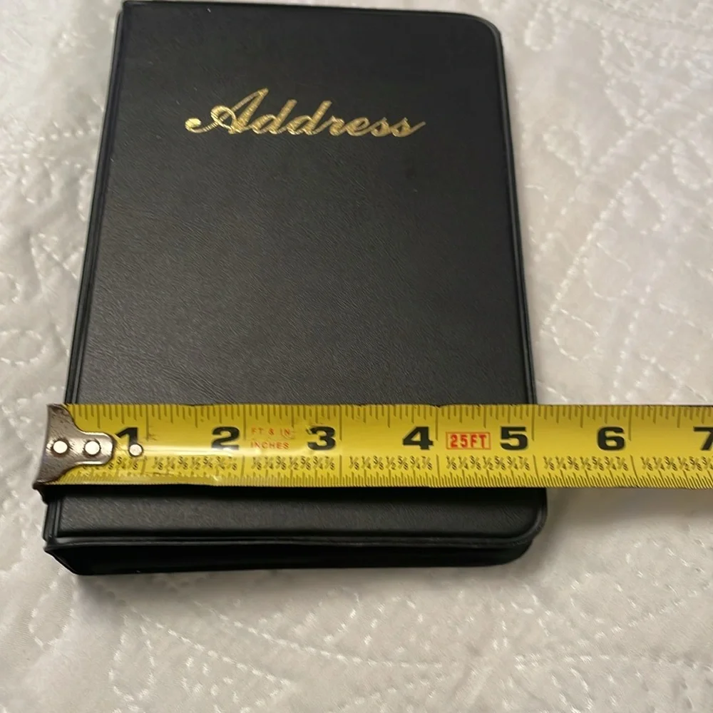 New Black Address Book with Gold Color Lettering